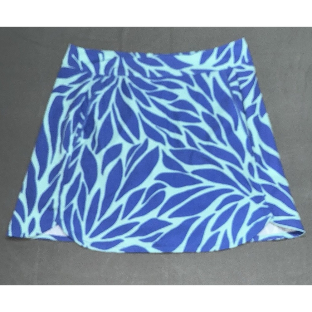 Vineyard Vines Performance Skort Womens 10 Blue Floral Pull-On Stretch Golf